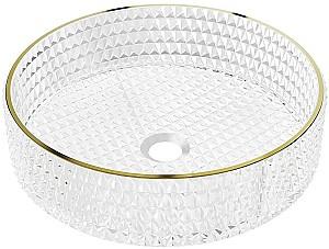 Lavoar baie SanDonna Mira Transparent/Auriu