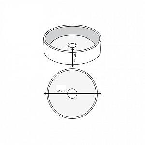 Lavoar baie SanDonna Mira Transparent/Auriu