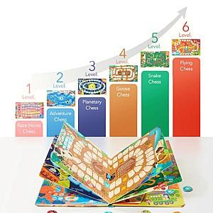 Joc de masa Mideer Carte portabilă cu jocuri de societate „Aventuri la muzeu”, 6 în 1 (MD3360)