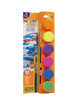 Guas CARIOCA Neon 6 culX25 ml + pensulă