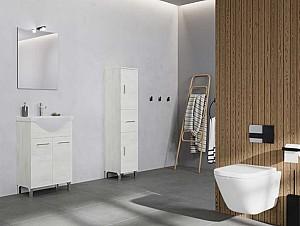 Set de mobila de baie Savini Due Rubino 650 + Oglinda (678+620) 4103+214/EL