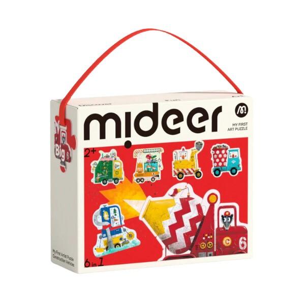 Puzzle Mideer „Vehicule de Construcție”, 6 în 1