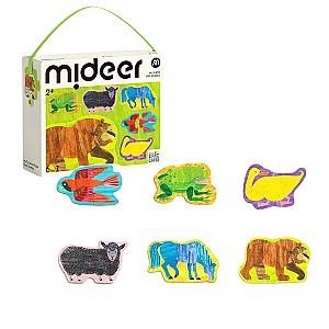 Puzzle Mideer „Animale din pădure”, 6 în 1 MD1461