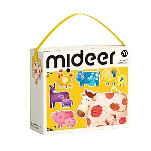 Puzzle Mideer „Animăluțe”, 6 în 1 MD1462