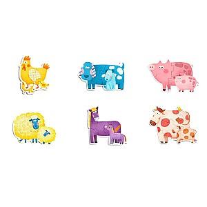 Puzzle Mideer „Animăluțe”, 6 în 1 MD1462