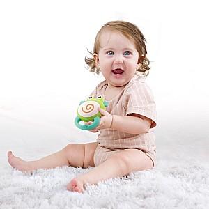 Jucarie bebelus Hola Toys Set de zornăitoare „Orchestra de animale”, 5 modele E318B