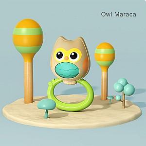 Jucarie bebelus Hola Toys Set de zornăitoare „Orchestra de animale”, 5 modele E318B