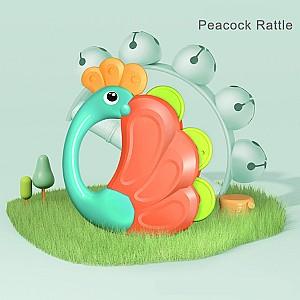 Jucarie bebelus Hola Toys Set de zornăitoare „Orchestra de animale”, 5 modele E318B