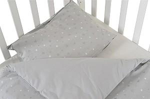 Lenjerie de pat Hugzzz Nook Grey Stars 3pcs