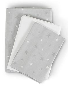 Lenjerie de pat Hugzzz Nook Grey Stars 3pcs