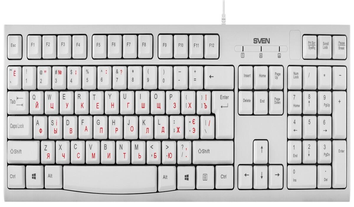 Tastatura SVEN KB-S300 White