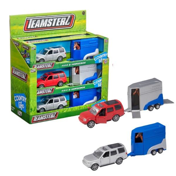 Set de jucarii HTI „Teamsterz Mașină 4×4 și remorcă pentru cai” 1373275