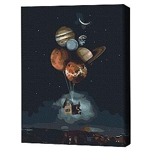 Tablou pe numere BrushMe Casă în stratosferă 40*50 сm (fără cutie) BS41119FC