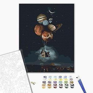 Tablou pe numere BrushMe Casă în stratosferă 40*50 сm (fără cutie) BS41119FC