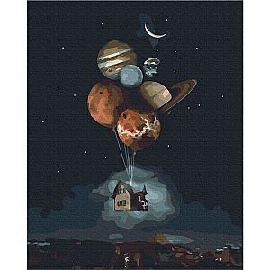 Tablou pe numere BrushMe Casă în stratosferă 40*50 сm (fără cutie) BS41119FC
