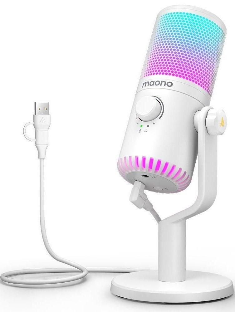 Microfon Maono DM30RGB White
