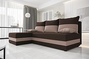Canapea coltar Space Meble Hewlet Sawana 16/Sawana 22 Brown Dark/Brown Light