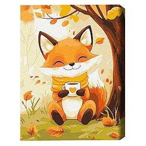 Tablou pe numere BrushMe Vulpiță cu cacao 30*40 сm (fără cutie) KBS0167FC