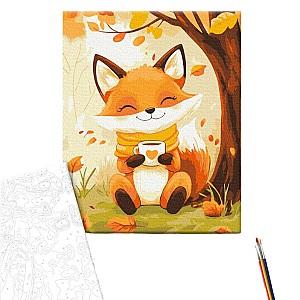 Tablou pe numere BrushMe Vulpiță cu cacao 30*40 сm (fără cutie) KBS0167FC