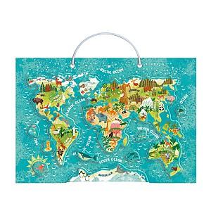 Puzzle Dodo „Harta lumii: Animale” 200267