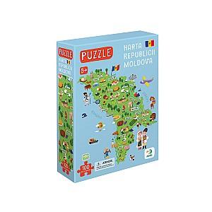 Puzzle Dodo „Harta Moldovei”, 100 piese (300634)