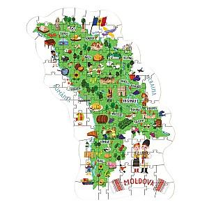 Puzzle Dodo „Harta Moldovei”, 100 piese (300634)