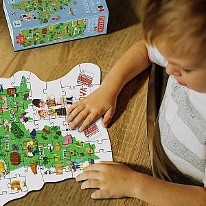 Puzzle Dodo „Harta Moldovei”, 100 piese (300634)