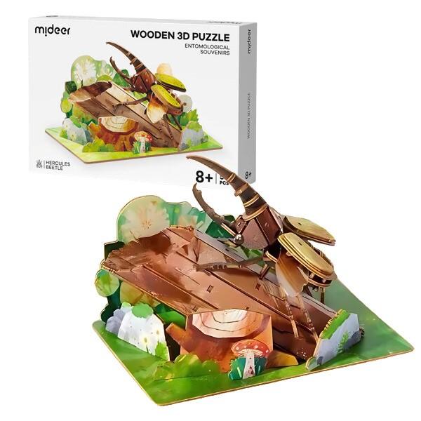 3D Puzzle Mideer „Gândacul Hercules”, 59 elem. (MD1346)