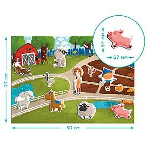 Puzzle Dodo „Ferma”, 1 tablă magnetică, 44 elem. (200206)