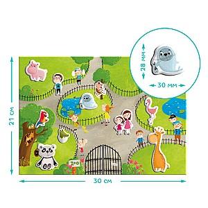 Puzzle Dodo „Zoo”, 1 tablă magnetică, 35 elem. (200207)