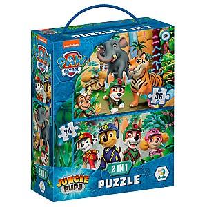 Puzzle Dodo „Aventuri în Junglă, 2 în 1”, seria Patrula cățelușilor, 60 elem. (200572)
