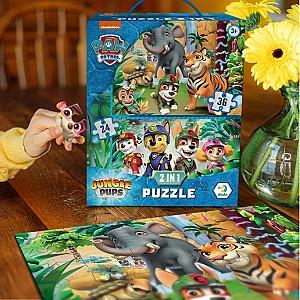 Puzzle Dodo „Aventuri în Junglă, 2 în 1”, seria Patrula cățelușilor, 60 elem. (200572)