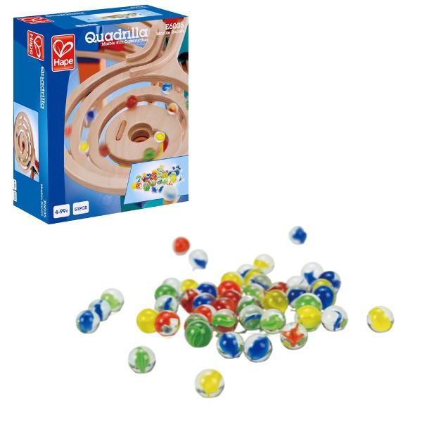 Set de jucarii Hape Set de bile pentru jocul Quadrilla (51 piese)