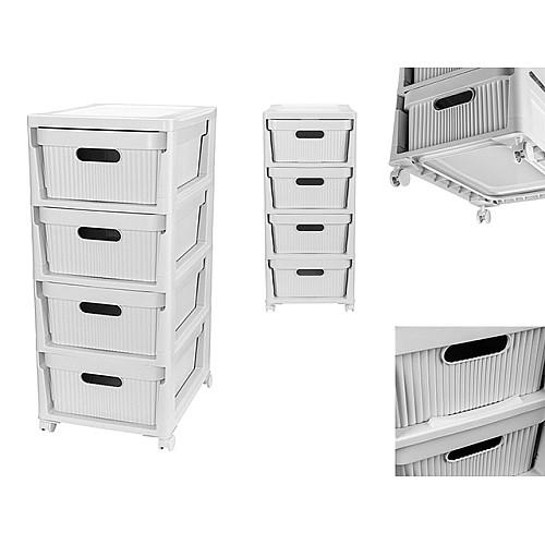 Comoda Bytplast 4 sectiuni Econova Velvet, pe roti