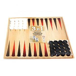 Joc de masa M-Toys Joc 3 în 1 de șah, table și dame (în cutie) (S0003)