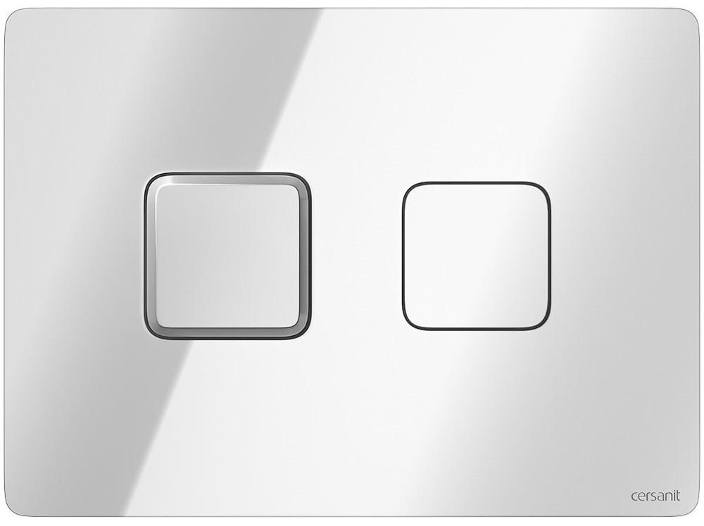 Buton de scurgere Cersanit Accento Square Crom