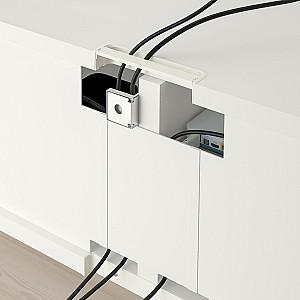 Living IKEA Besta/Lappviken sertar cu sistem apasare 240x42x230 Alb