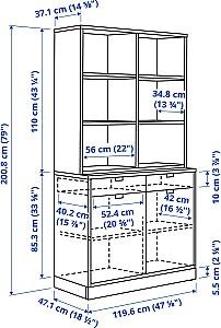 Dulap IKEA Tonstad 120x47x201 Alb
