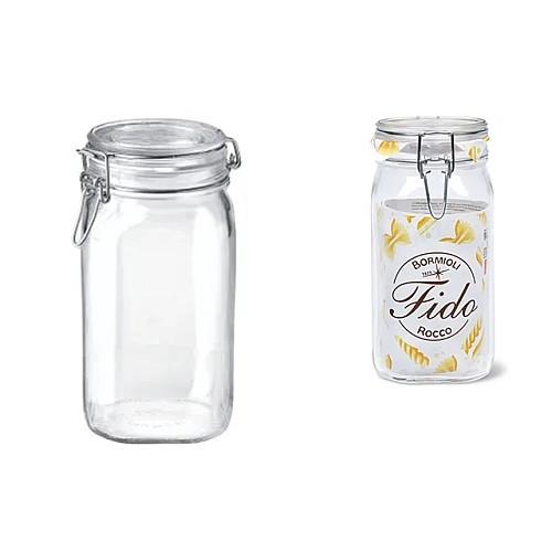 Set de recipiente alimentare Bormioli Rocco Fido 1.5l, cu capac clema