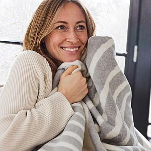 Pled IBENA Jacquard Blanket Telawi Grey