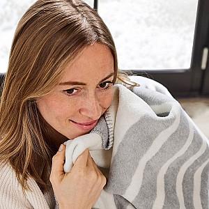 Pled IBENA Jacquard Blanket Telawi Grey