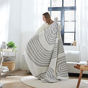 Pled IBENA Jacquard Blanket Telawi Grey