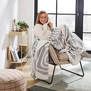 Pled IBENA Jacquard Blanket Telawi Grey