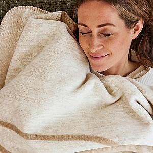 Pled IBENA Jacquard Blanket Colorado Beige