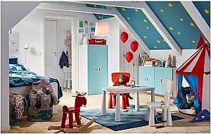 Masă de scris pentru copii IKEA Mammut 77x55 Alb