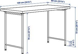 Masa pentru calculator IKEA Linnmon/Spand 100x60 Stejar/Alb