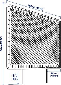 Pat IKEA Vevelstad 3 tablii 90x200 Alb/Tolkning Ratan