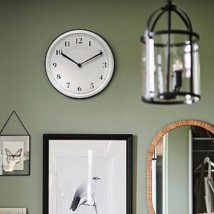 Ceas de perete IKEA Sykomorlonn 30cm Alb/Albastru