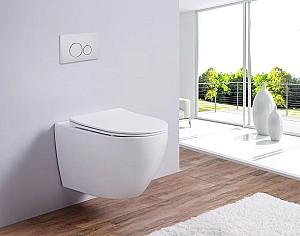 Vas WC CeraStyle Bella 48cm+Duroplast Slim Rimless