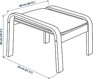 Fotoliu IKEA Poang Maro/Hillard Albastru Inchis
